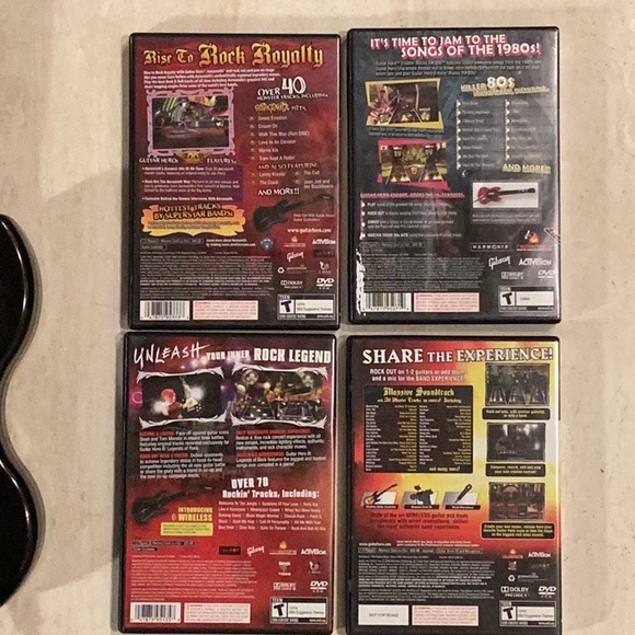 Guitar Hero Ps2 Guitar Wired PlayStation 2 & 4 Games Red Octane World Tour Rock - Picture 9 of 16